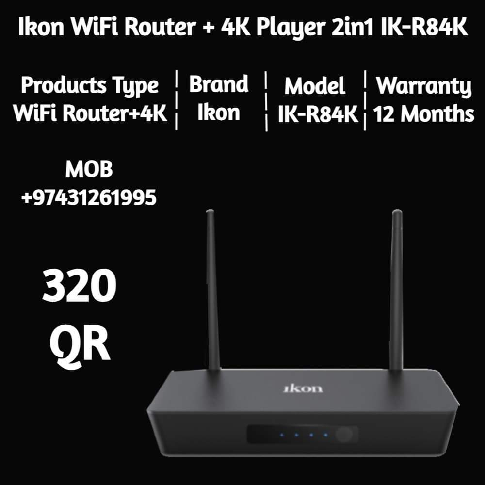 Electronics Ikon WiFi Router +4K IK_R84K-13883406|Mzad Qatar