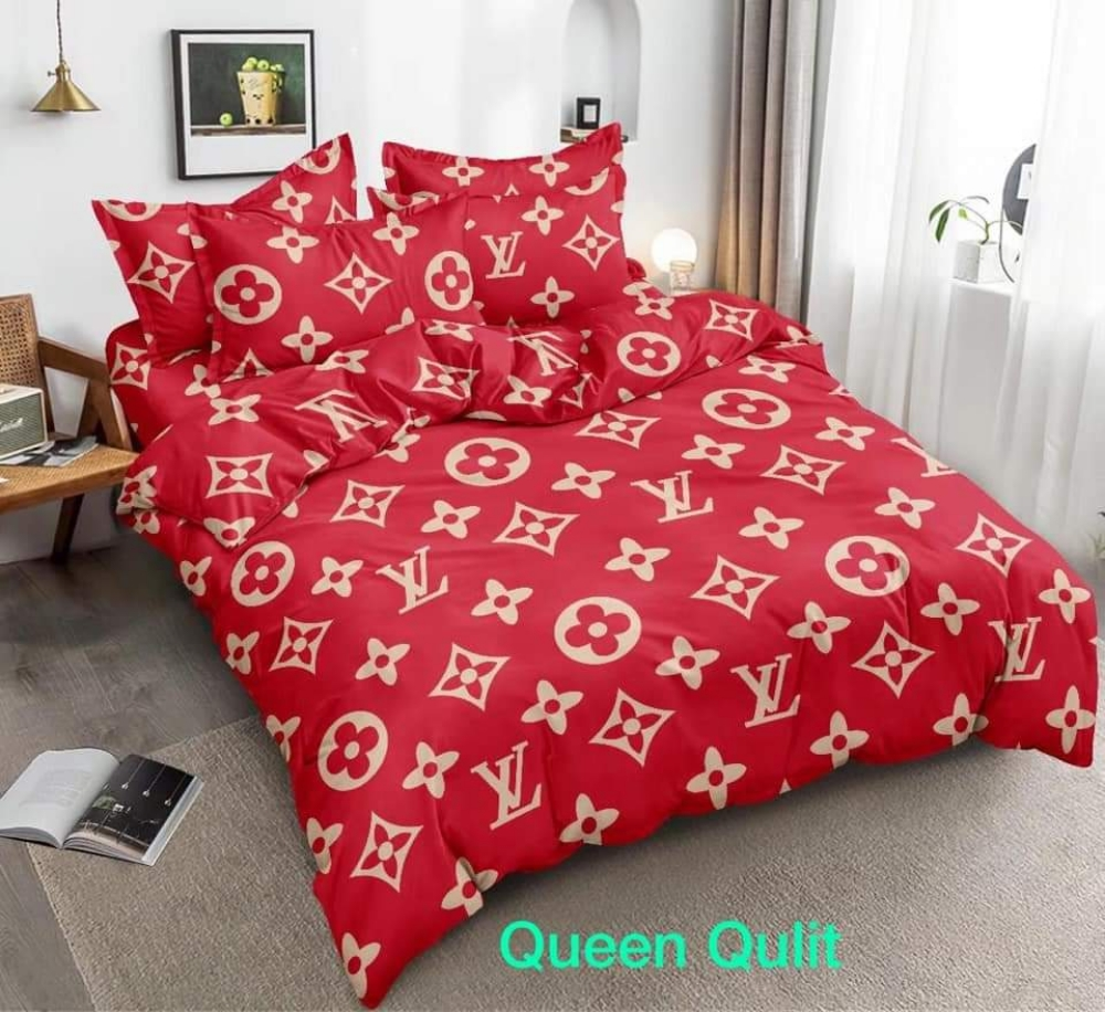 LV x Supreme Red Bedding Set